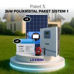 3Kw Jel Akülü Solar Paket Sistem 1 (Paket 5)