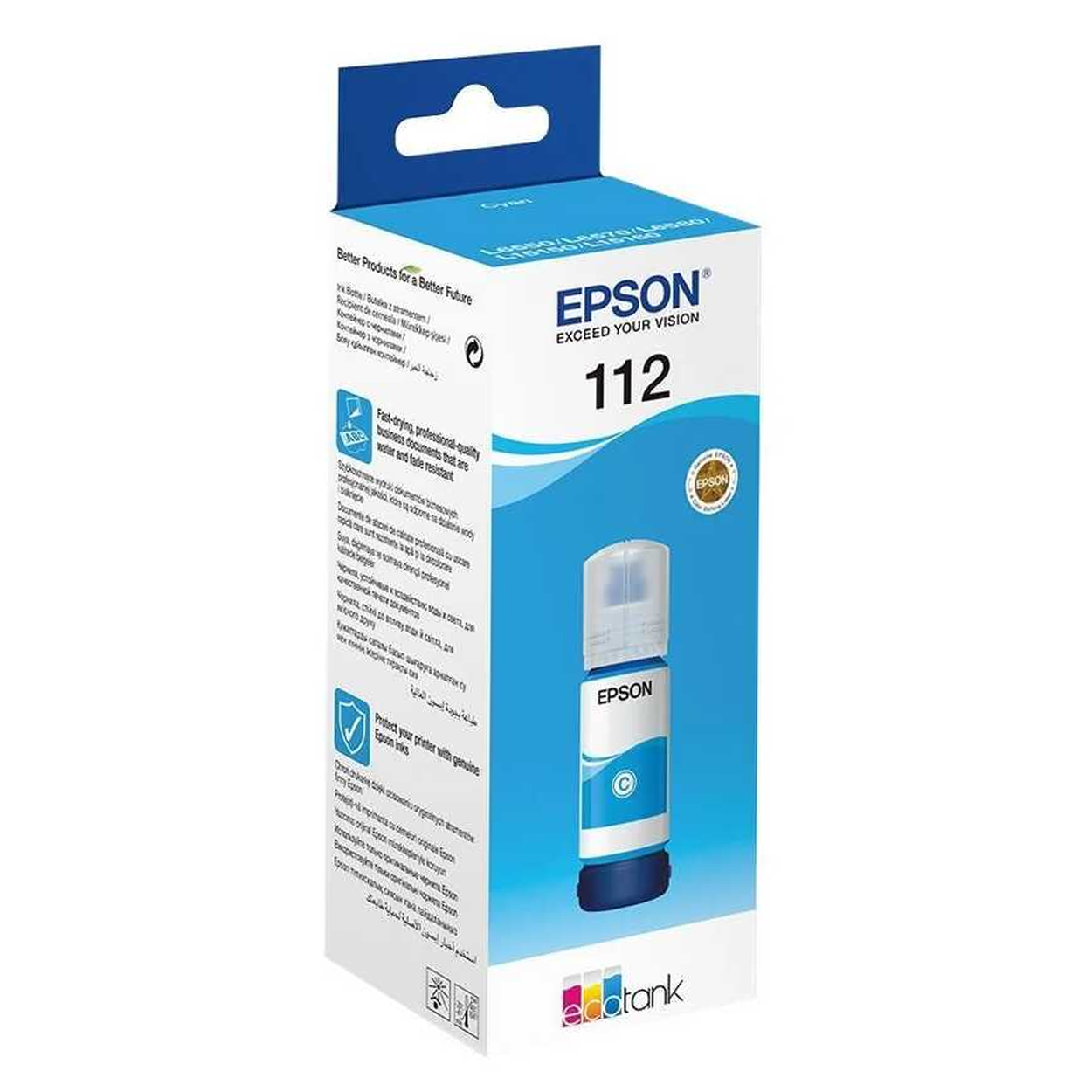 xdS0mwkoTEOyNvScERcDEPEzLOwKpwGvgEfe4KTw EPSON T06C24 (112) EcoTank Cyan Mavi Şişe Mürekkep 70ml - Görsel 1