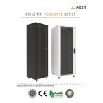 AGER Vega Base 42U W=800mm D=800mm 19'' %63 Perfore Kapaklı Dikili Tip Kabin