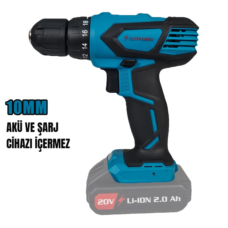 105 Akülü Vidalama Li-İon (Makina) 10 Mm 20V Li-İon 2.0Ah /4.0Ah - Görsel 1