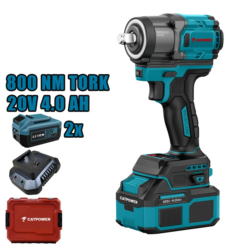 128 Kömürsüz Akülü Somun Sıkma 1/2'' 800Nm Li-İon 20V 4.0Ah - Görsel 1