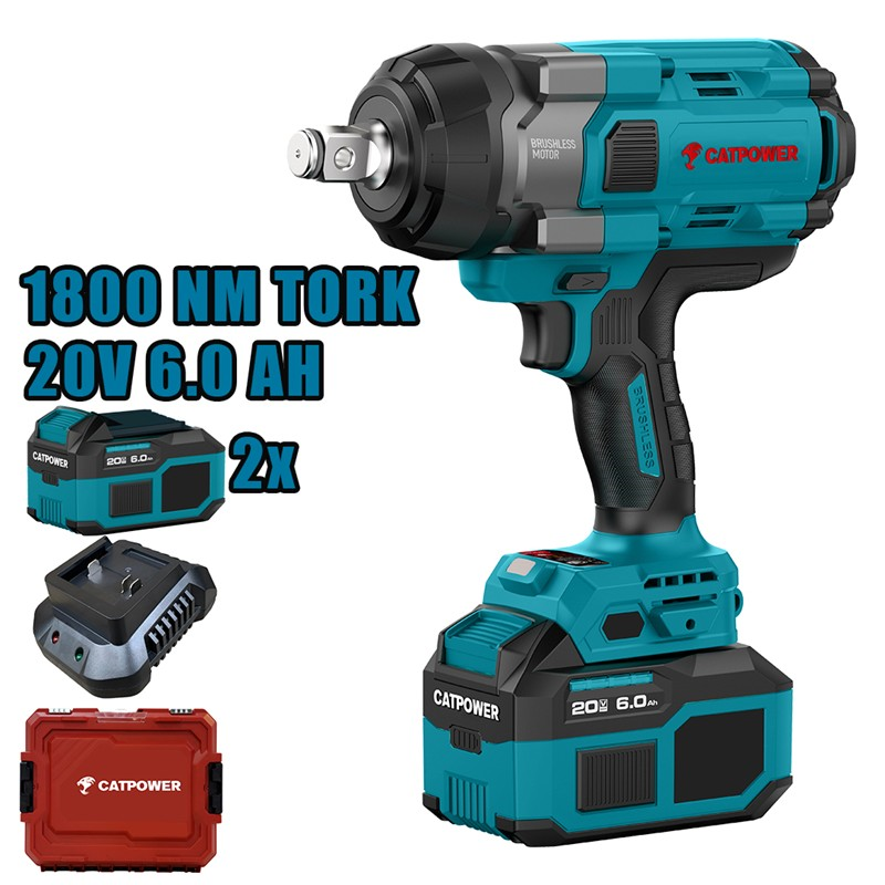 129 Kömürsüz Akülü Somun Sıkma 3/4'' 1800Nm Li-İon 20V 6.0Ah - Görsel 1