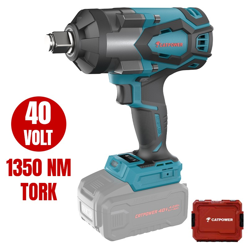 143 Kömürsüz Akülü Somun Sıkma 3/4'' Li-İon 40V - Görsel 1