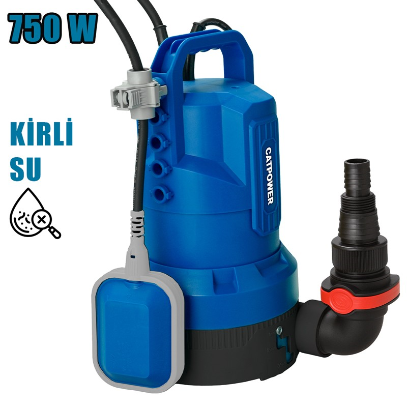204 Dalgıç Pompa Kirli Su 750W 3 Kademe Taban 15 Ton - Görsel 1