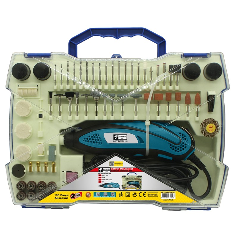 234 Gravür Taşlama 135W Set 190 Parça - Görsel 1