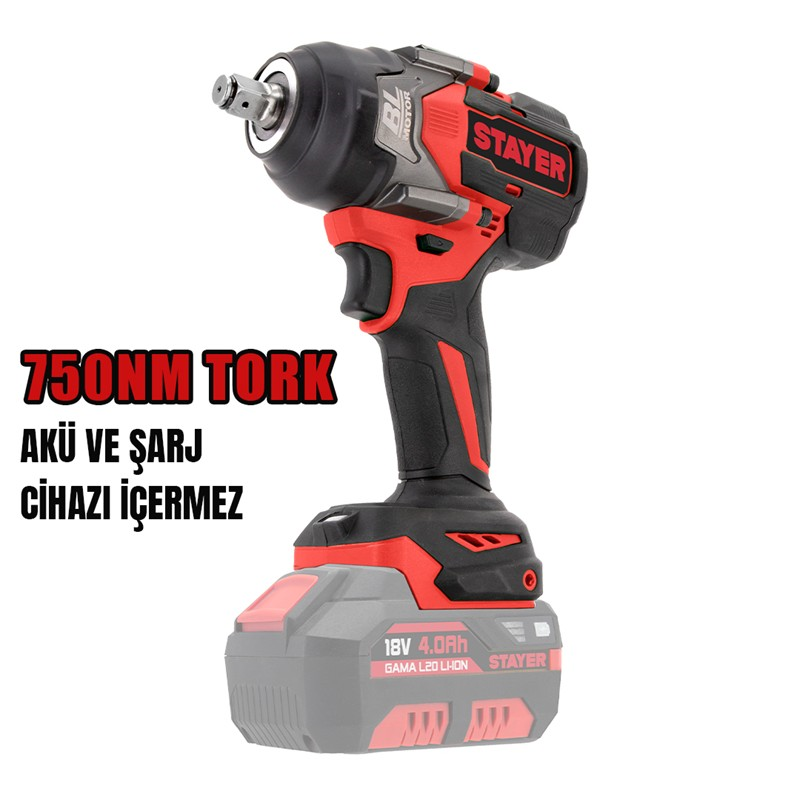 679 Kömürsüz Akülü Somun Sıkma 1/2" 18V Li-İon 2.0Ah/6.0ah - Görsel 1