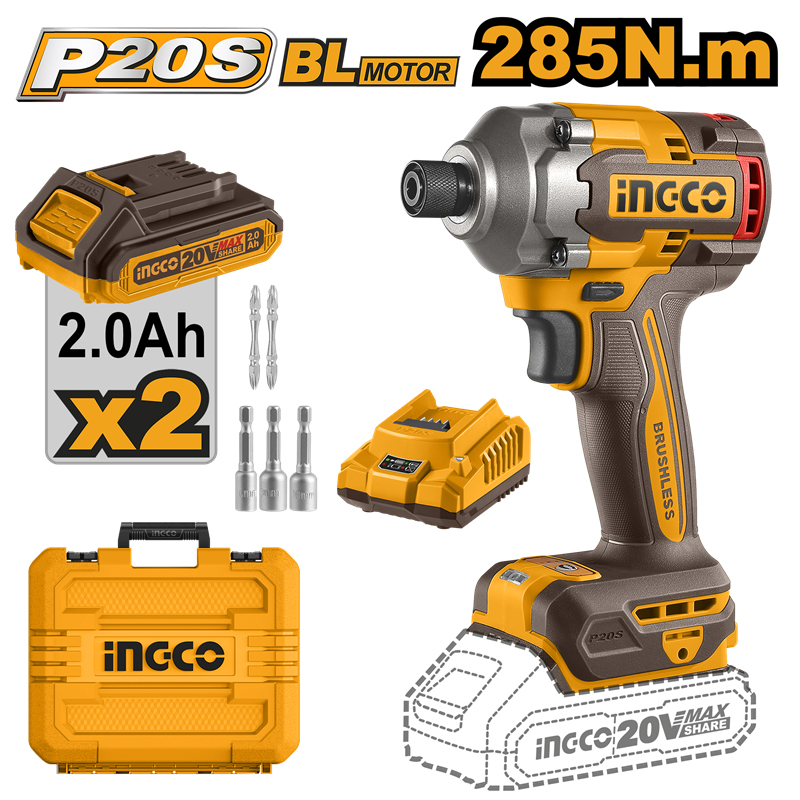 791 Li-İon Akülü Vidalama Kömürsüz 1/4"" 20V 2.0Ah - Görsel 1