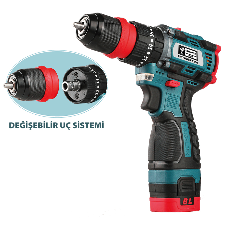 863 Kömürsüz Darbeli Akülü Vidalama 16V Li-İon 2.0Ah - Görsel 1