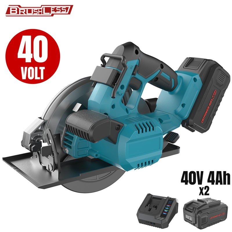 907 Kömürsüz Akülü Sunta Kesme 185 Mm Li-İon 40V +( 4.0 Ah Akü 2 Adet)+(hızlı Şarj Cihazı) - Görsel 1