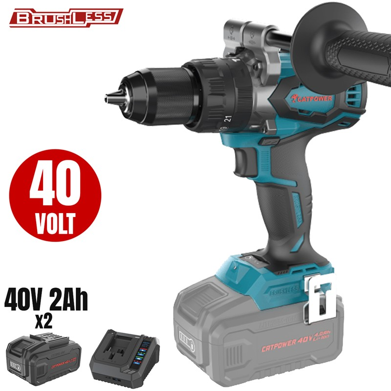 912 Kömürsüz Akülü Darbeli Vidalama Li-İon 40V 150Nm +( 2.0 Ah Akü 2 Adet)+(hızlı Şarj Cihazı) - Görsel 1
