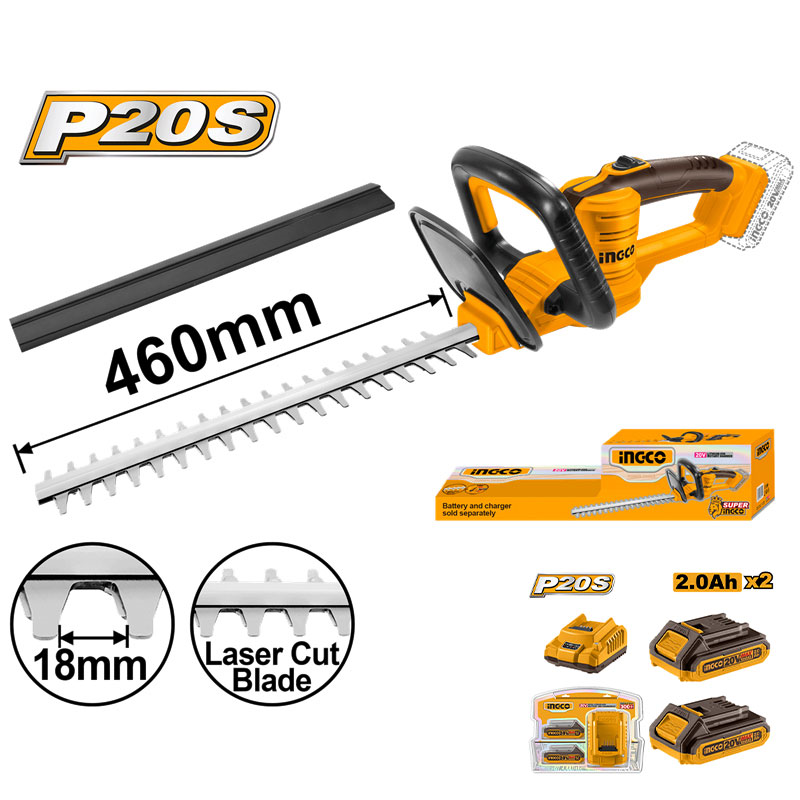 950 Li-İon Akülü Çit Kesme + Li-İon Akü Ve Sarj Cihazı Seti 20V 2.0Ah (Ing-Fbcpk2212e) - Görsel 1