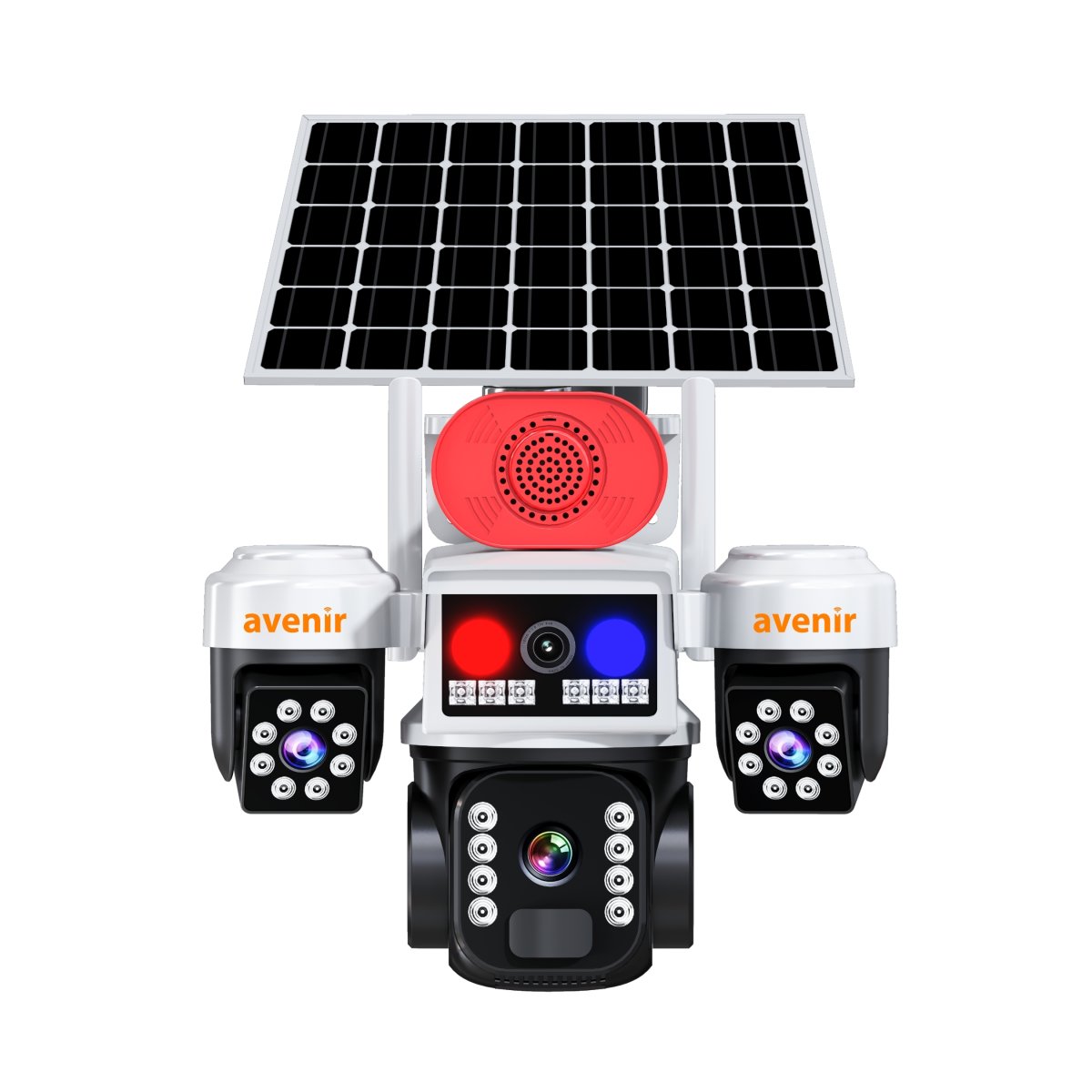AV_S263W_AVENIR_1 3 Kameralı 3PTZ WİFİ Solar Güneş Panelli 6MP PTZ Kamera - Görsel 1