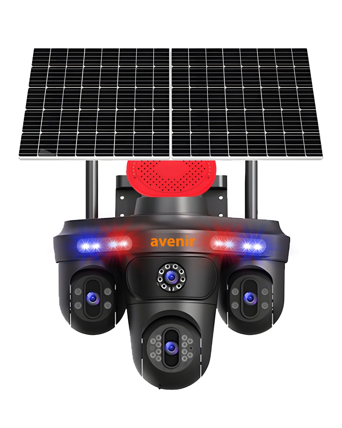 AV_S439_1 3 Kameralı 3PTZ Sim Kartlı AOV 2 Güneş Panelli Solar 6MP eSİM PTZ Kamera - Görsel 1
