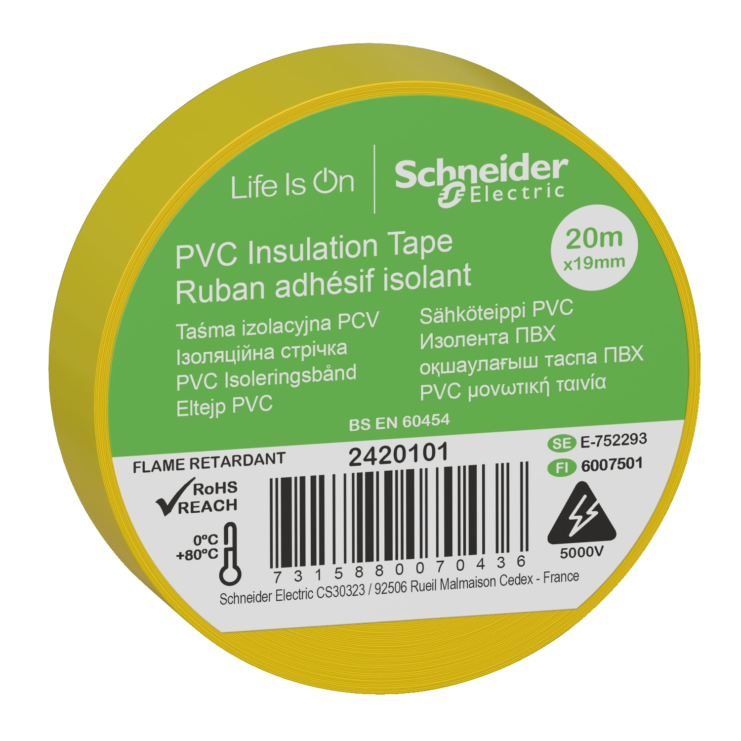 files Schneider Bant 19Mmx20m Sarı - Görsel 1