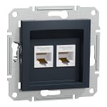 Schneider  Asfora Antrasit İkili Data Prizi 2Xrj45 Cat5e