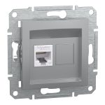 Schneider Asfora Alüminyum Data Prizi 1Xrj45 Cat6 Modül+kapak