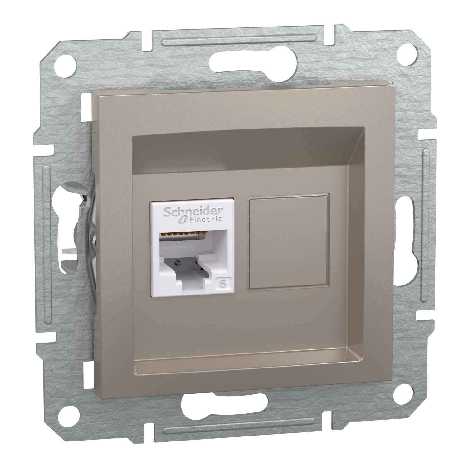 files Schneider Asfora Bronz Data Prizi 1Xrj45 Cat6 Modül+kapak - Görsel 1