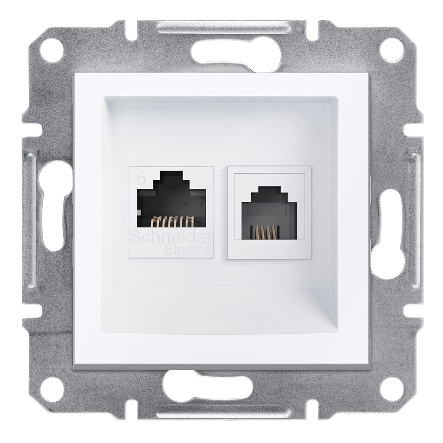 files Schneider Asfora Beyaz Data+nümeris Rj45+rj11 Modül+kapak - Görsel 1