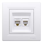 Schneider Asfora Beyaz Data+nümeris Rj45+rj11 - Görsel 2