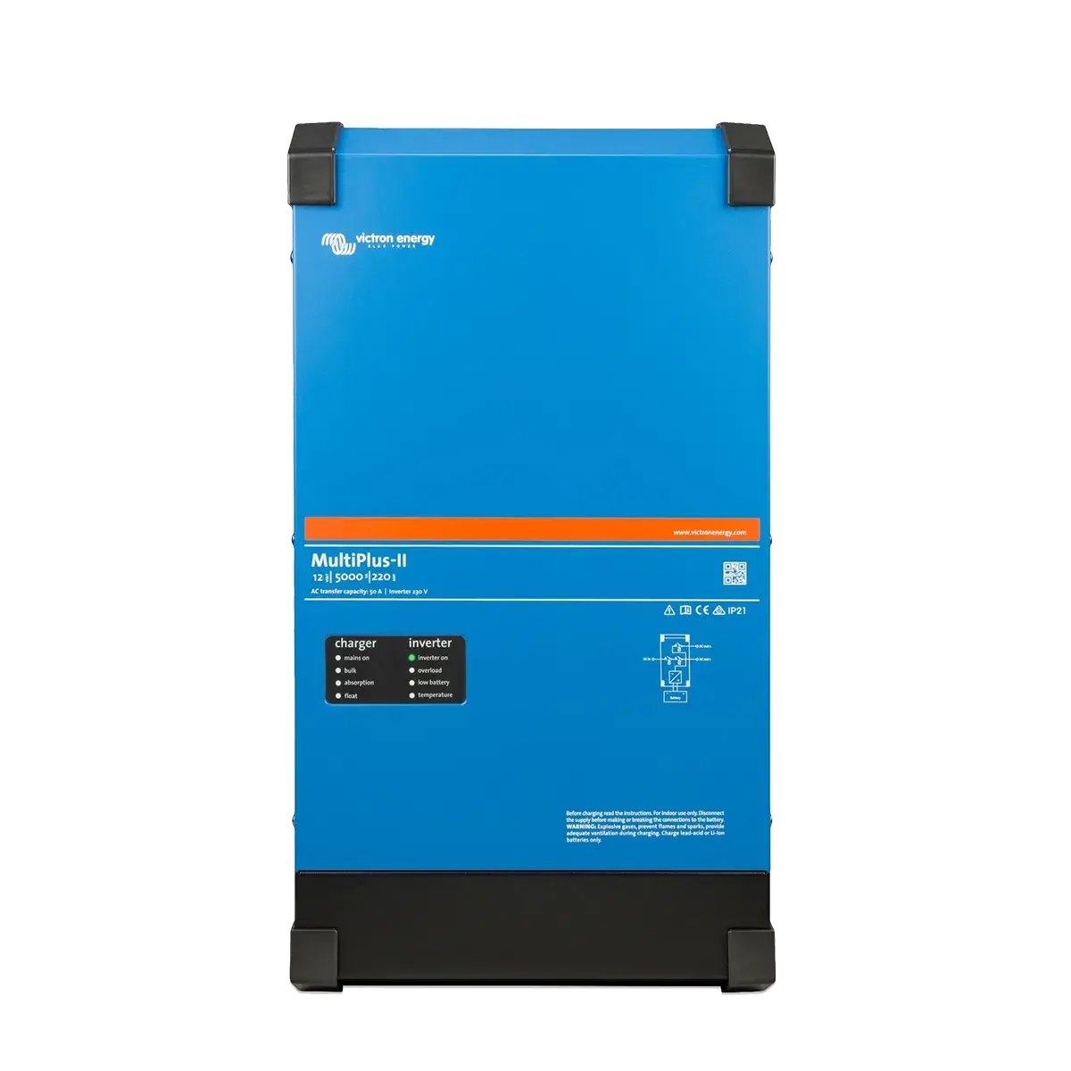 multiplus-ii-12-5000-220-50 Victron İnvertör/Şarj Cihazı MultiPlus-II 12/5000/220-50 Inverter/Charger (PMP122505012) - Görsel 1