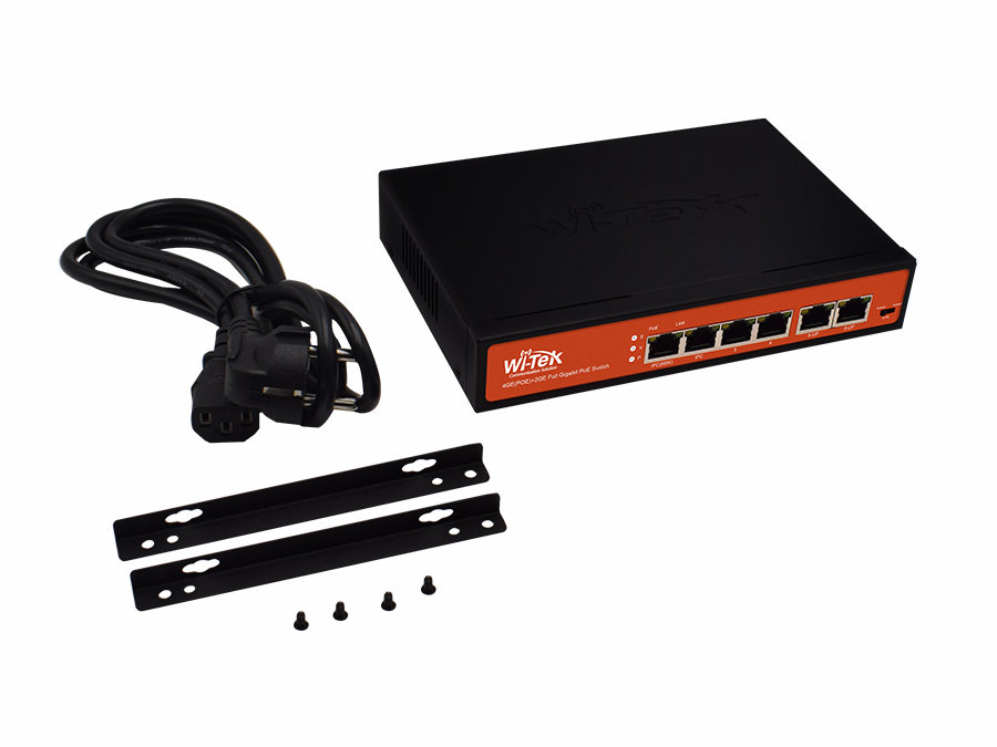 171702000090 WI-PS305G V2 - 4GE+2GE Uplink + HiPoE + Watchdog Switch + 65W - Görsel 1