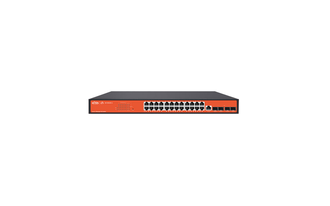 171702000154 WI-PCMS528F-L3 24 Gigabit Ethernet RJ-45 PoE+ ports and 4 10G SFP+Slots - Görsel 1