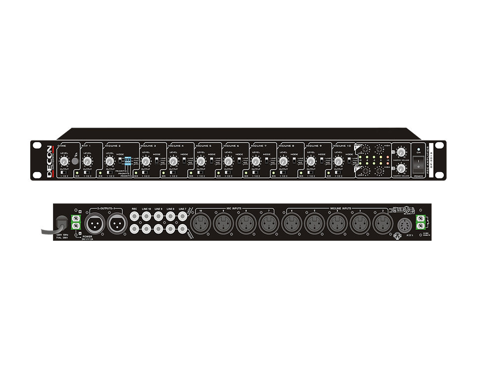 220102000043 DP-201S - 2 Çıkışlı 18 Kanal Preamfi Mixer - Görsel 1