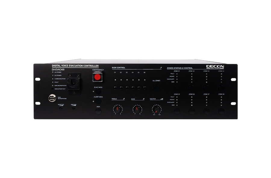 222201000023 DA-EVAC480 - 8 Zone 500 Watt Kontrol Ünitesi - Görsel 1