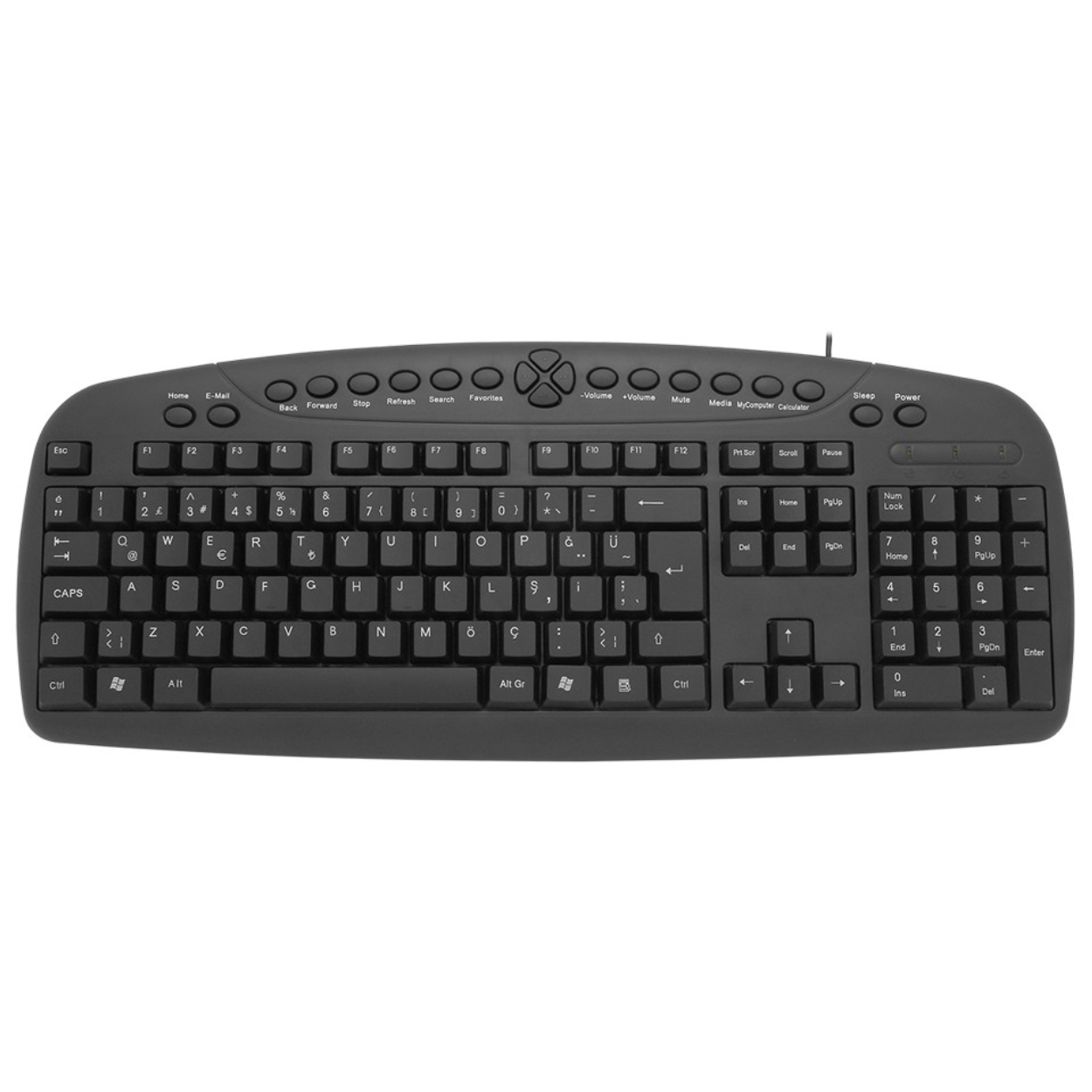24883 Frisby FK-142QU Siyah Q USB Multimedia Klavye - Görsel 1