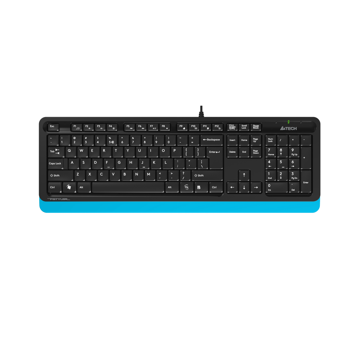 39101 A4 Tech FK10 FN-Multimedya Q Klavye Mavi USB - Görsel 1