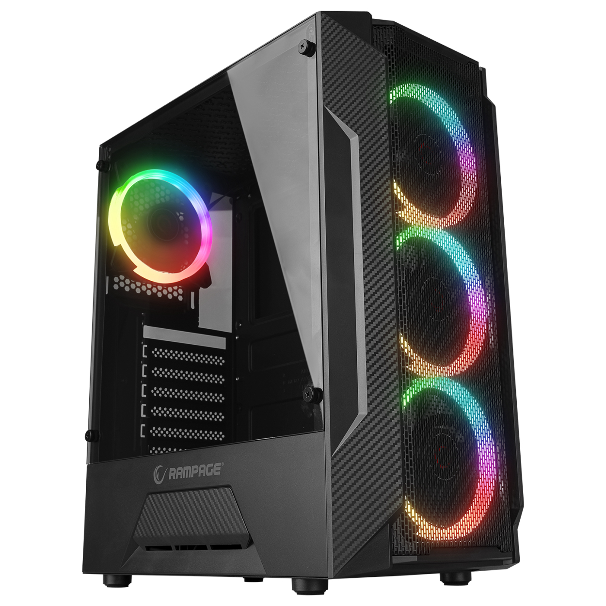 3G3dIrGDhifsWgkR7LVFDgPtEw2BtugPeWMnSjtG Rampage FUSION 650W 80+ BRONZE Rainbow Temperli Cam ATX Mid-T Gaming Oyuncu Kasa - Görsel 1