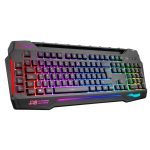 Rampage KB-R63 STAGE Sese Duyarlı RGB Q USB +Ses Mik Çıkışlı Siyah Oyuncu Klavye - Görsel 2