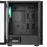 Rampage PROLIX Mesh 650W 80+ ARGB Fan ManyetikTemperli Camlı ATX Mid-T Oyuncu K - Görsel 4