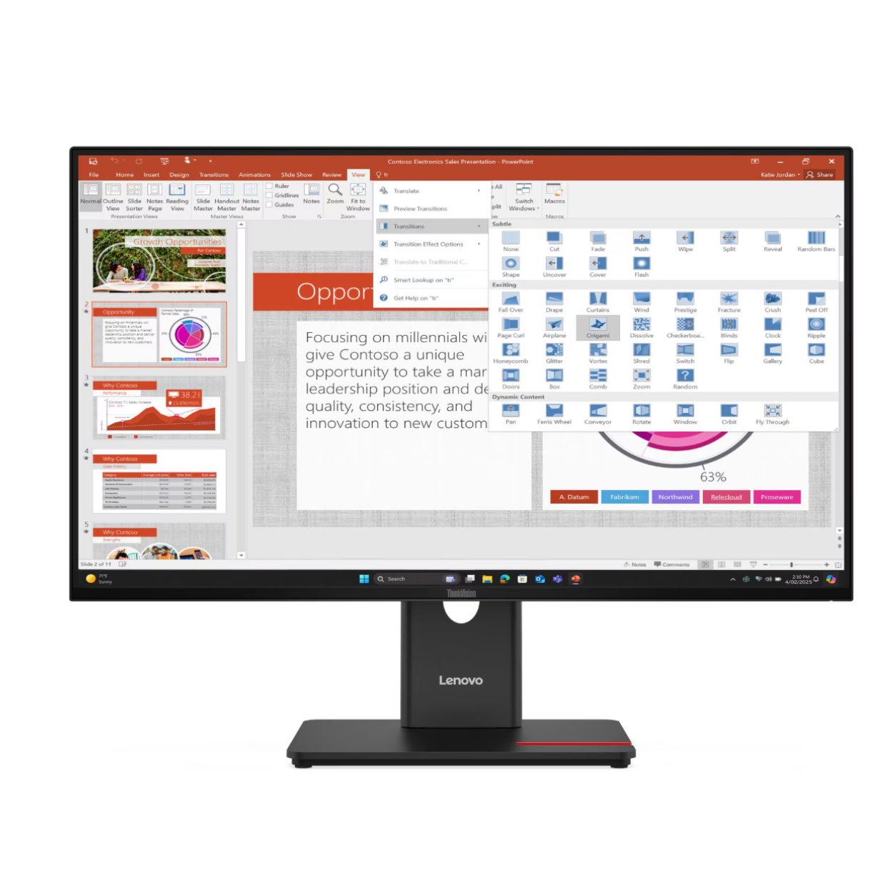 PPnfKmaB6yz73NIkD3ABXhegINVUjzId2God27u8 Lenovo 27 T27-40 64A5MAT6TK FullHD 4ms 120Hz Hdmi WLED Pivot Monitör (3Y Garanti - Görsel 1