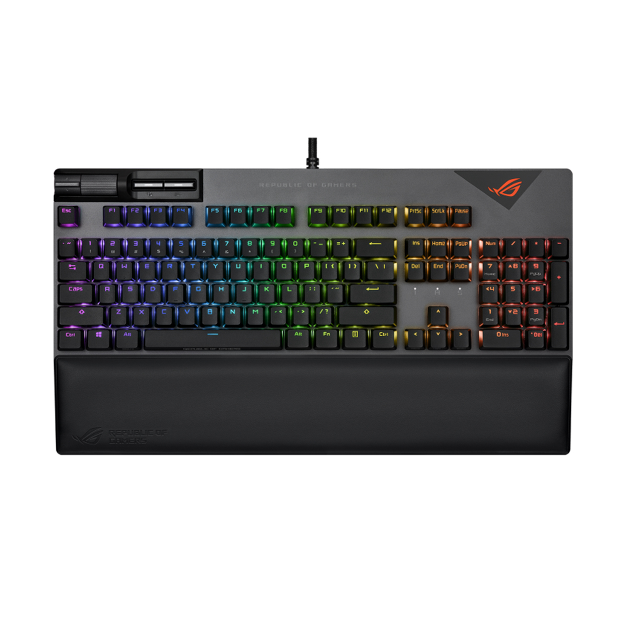 V5m6BTJhQ6AQgNkznGhcfkihZHnv6Ub45gacsq67 Asus ROG STRIX FLARE II/NX/RD/TR RED RGB Oyuncu Klavyes (MM Kon.USB BilekDayama) - Görsel 1