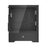 1ST Player GO2 550W 4x12cm Rainbow Fan Temperli Cam USB3.0 M-ATX Siyah Kasa - Görsel 3