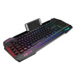 Rampage KB-R63 STAGE Sese Duyarlı RGB Q USB +Ses Mik Çıkışlı Siyah Oyuncu Klavye - Görsel 3