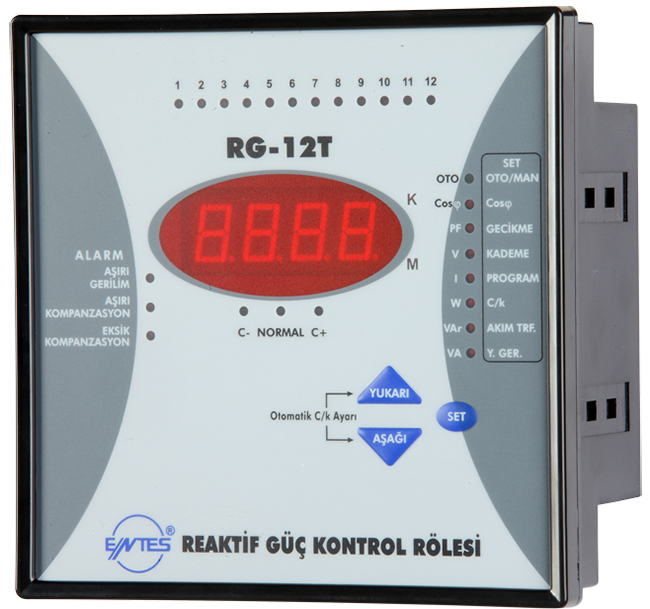 org_636249438838622239 Entes Reaktif Röle 12 Kademe 1Faz Rg-12T - Görsel 1
