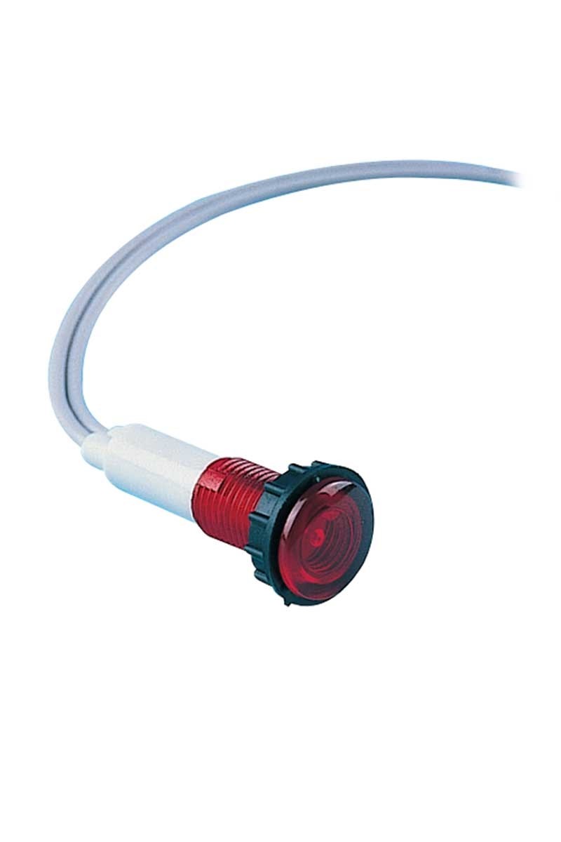 org_638146516408021942 Emas Ledli Sinyal 10Mm Kırmızı 24V Ac/dc 12Cm Kablolu - Görsel 1
