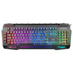 Rampage KB-R63 STAGE Sese Duyarlı RGB Q USB +Ses Mik Çıkışlı Siyah Oyuncu Klavye