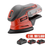 Akülü Titreşim Zımpara 18V Li-İon 2.0Ah + 2 Adet Ys-12575 2.Ah Akü + Ys-12576 2.Ah Şarj Cihazı - Görsel 2