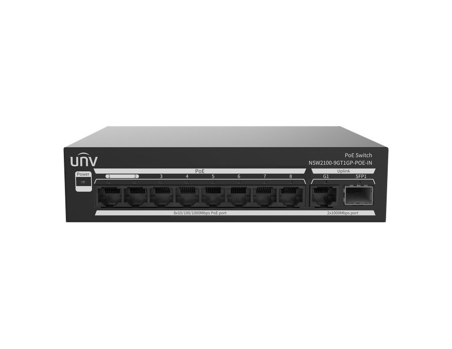 171702000246 NSW2100-9GT1GP-POE-IN 8GE + 1GE +1 GE SFP Uplink 120W PoE Switch - Görsel 1