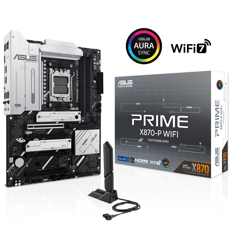 AA190ASU0048_66705 ASUS PRIME X870-P WIFI DDR5 8000MHZ 1XHDMI 2XUSB4 4XM.2 ATX AM5 (AMD AM5 9000/8000/7000 SERİLERİ İLE UYUMLU) - Görsel 1