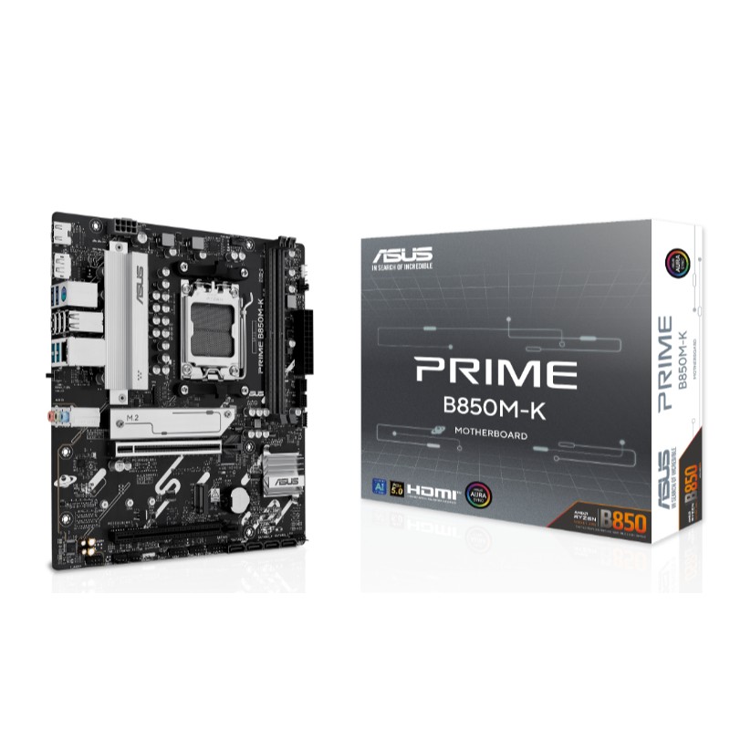 AA190ASU0100_73329 ASUS PRIME B850M-K DDR5 8400MHZ 1XHDMI 1XDP 2XM.2 USB2.0 MATX AM5(AMD AM5 9000/8000/7000 SERİLERİ İLE UYUMLU) - Görsel 1