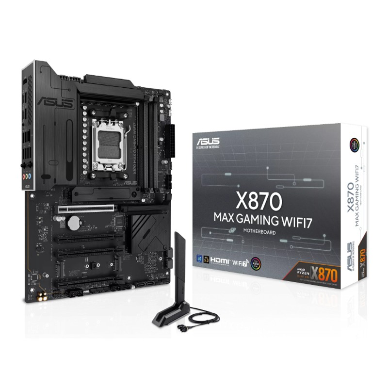AA190ASU0113_75370 ASUS X870 MAX GAMING WIFI7 DDR5 8000MT/S 1XHDMI 2XUSB 3XM.2 ATX AM5 (AMD AM5 9000/8000/7000 SERİLERİ İLE UYUMLU) - Görsel 1