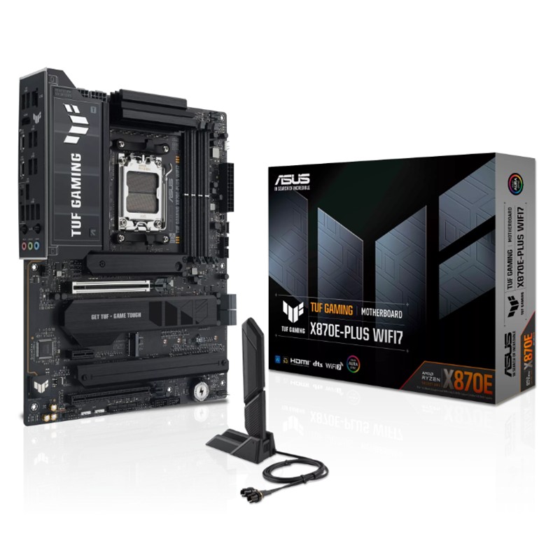 AA190ASU0114_75394 ASUS TUF GAMING X870E-PLUS WIFI7 DDR5 8000MT/S 1XHDMI 2XUSB 4XM.2 ATX AM5 (AMD AM5 9000/8000/7000 SERİLERİ İLE UYUMLU) - Görsel 1