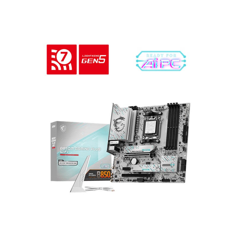 AA190MSI0055_73893 MSI B850M GAMING PLUS WIFI DDR5 8200MHZ 1XHDMI 1XDP 2XM.2 MATX AM5 (AMD AM5 9000/8000/7000 SERİLERİ İLE UYUMLU) - Görsel 1