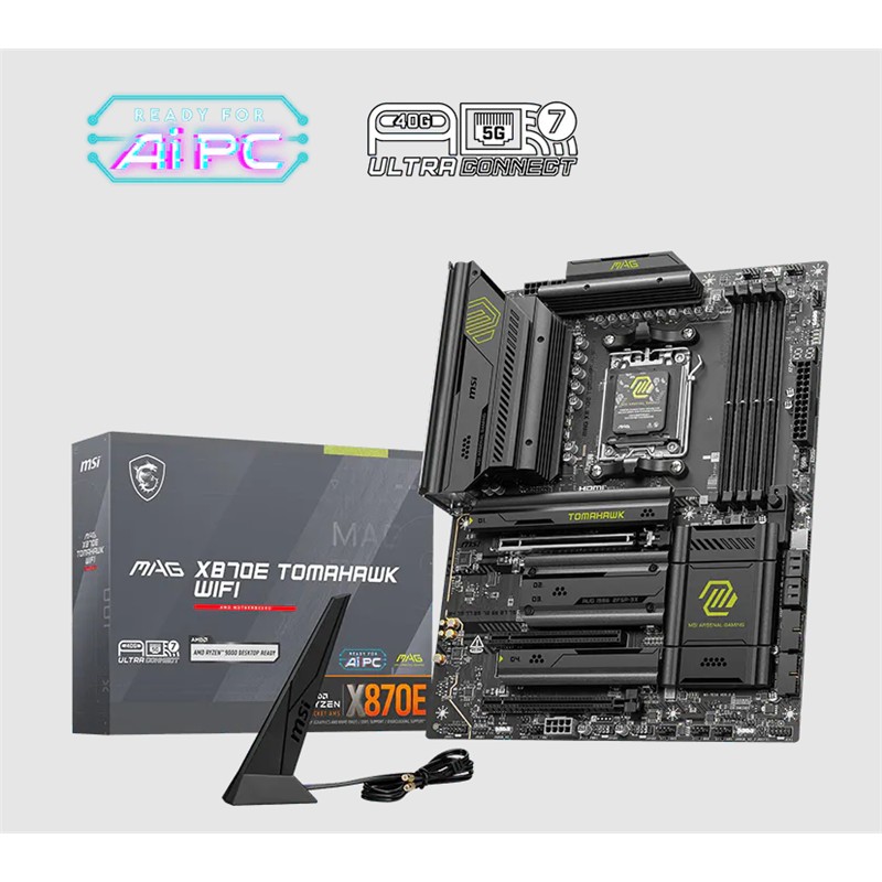 AA190MSI0075_75439 MSI MAG X870E TOMAHAWK WIFI DDR5 8400MT/S 1XHDMI 4XM.2 USB ATX AM5(AMD AM5 9000/8000/7000 SERİLERİ İLE UYUMLU) - Görsel 1