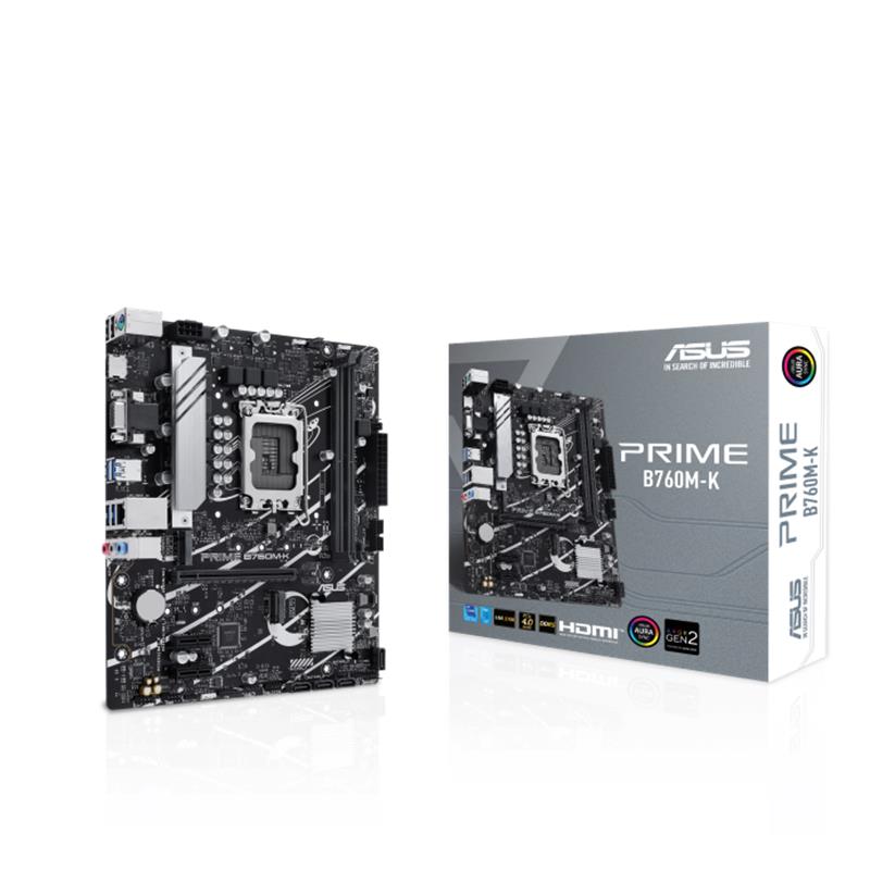 AA203ASU0069_58236 ASUS PRIME B760M-K DDR5 8000MHZ 1XVGA 1XHDMI 2XM.2 USB 3.2 MATX 1700P (12. / 13. VE 14. NESİL İŞLEMCİ UYUMLU) - Görsel 1