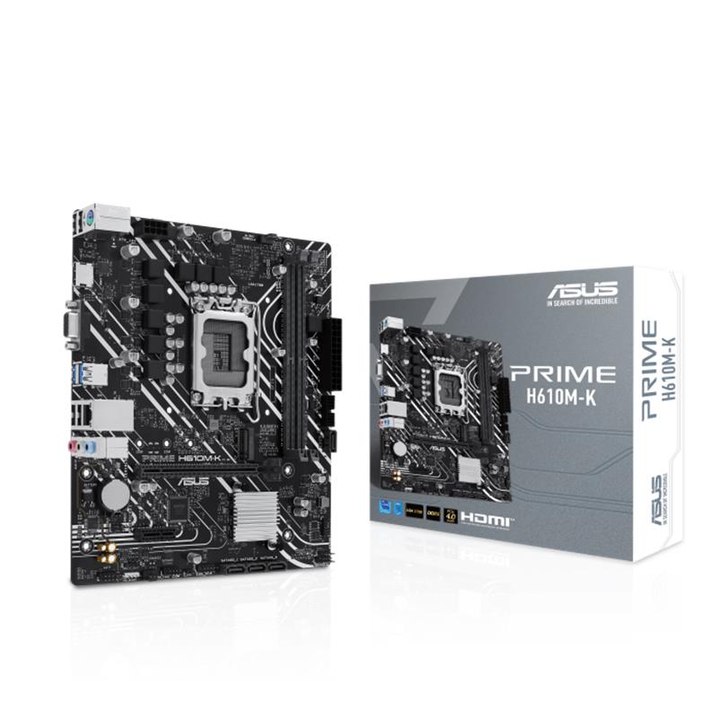 AA203ASU0077_60245 ASUS PRIME H610M-K DDR5 5600MHZ 1XVGA 1XHDMI 1XM.2 USB 3.2 MATX 1700P (12. / 13. VE 14. NESİL İŞLEMCİ UYUMLU) - Görsel 1